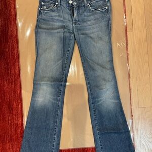 7 For All Mankind Medium Blue Flare Jeans